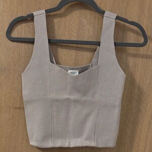 Abercrombie & Fitch Taupe Crop Top